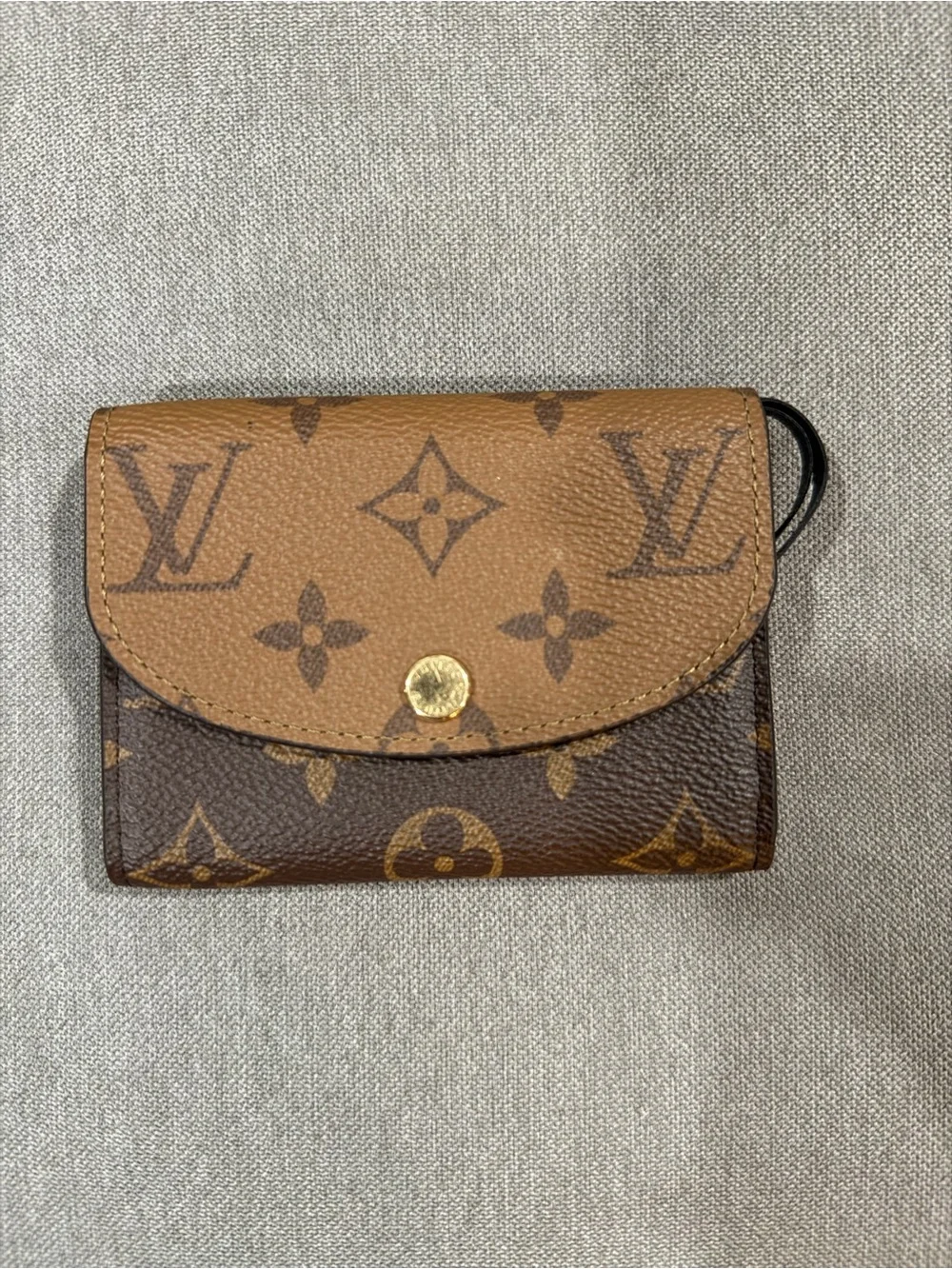 Louis Vuitton Two-Tone Monogram Compact Wallet in Brown and Tan